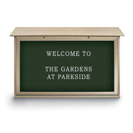 United Visual Products Indoor Enclosed Combo Board, 48"x36", White Frame/Black & Blue Spruce UVCB4836W-BLACK-BLSPRU